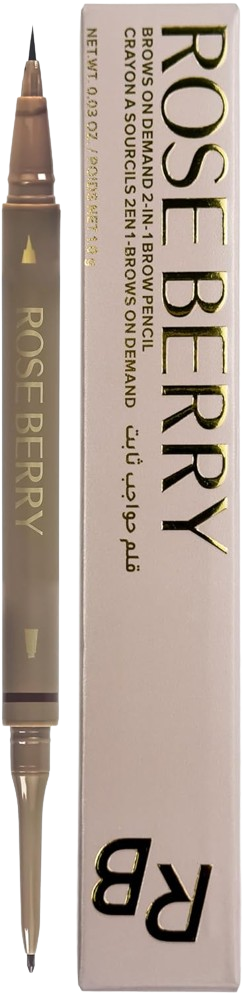 Rose Berry Brows On Demand Dual-Ended Brow Pencil