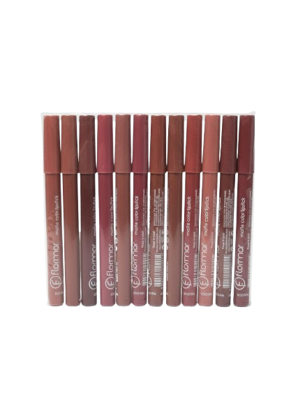 Flormar 12 Colors Waterproof Lipstick/Lipliner Pens